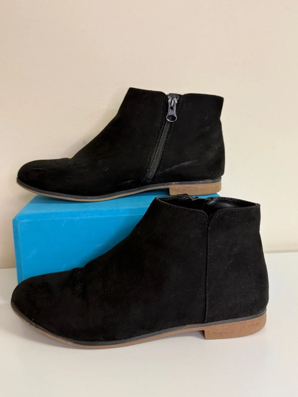 Cat & Jack: Kids' Black Zipper Boots, Size 4